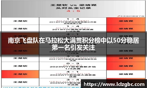 南京飞盘队在马拉松大满贯积分榜中以50分稳居第一名引发关注